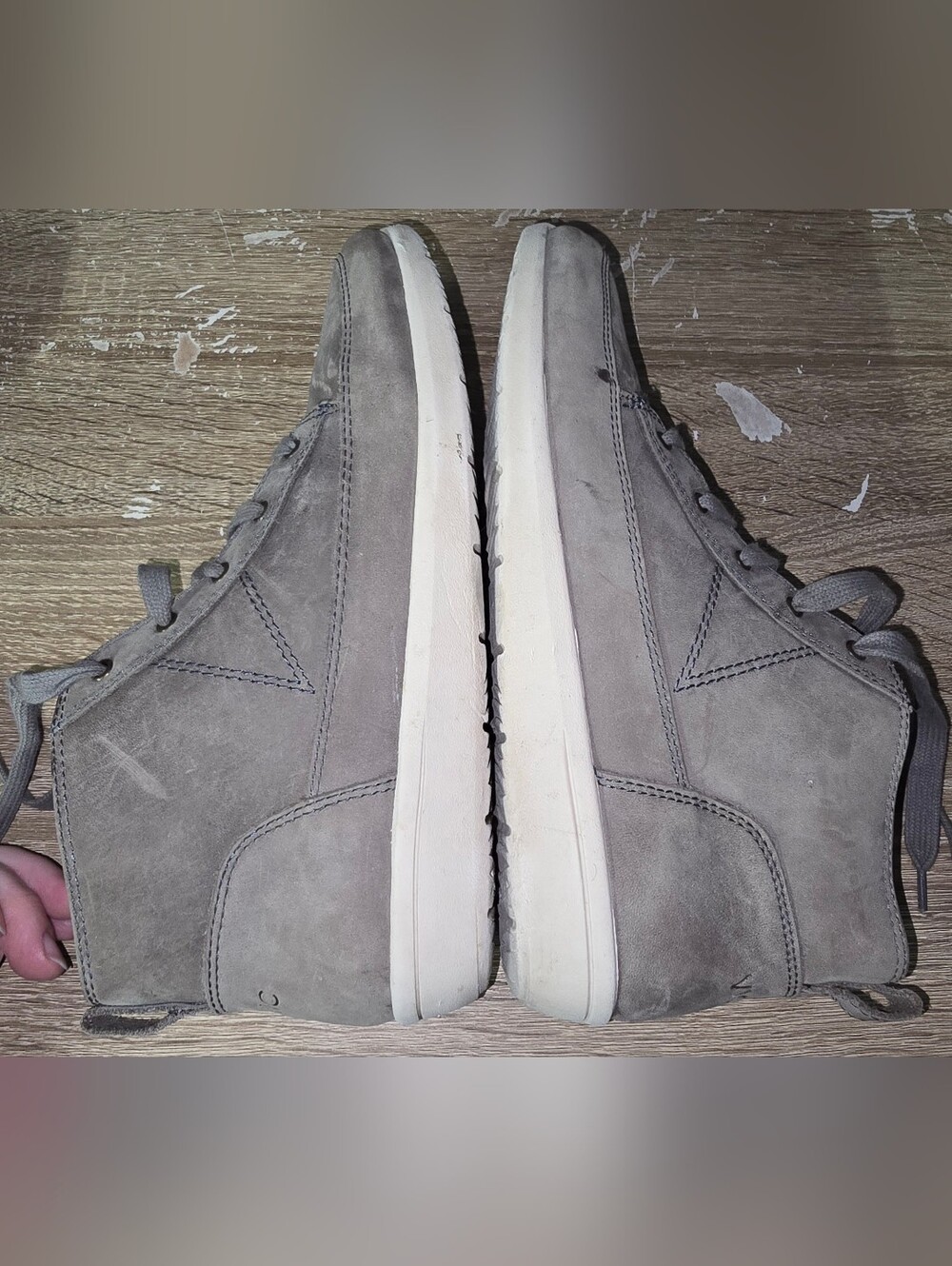 Vionic Shawna Water Resistant Gray Nubuck Leather Sneaker Bootie Shoes Womens 10 - Picture 6 of 14